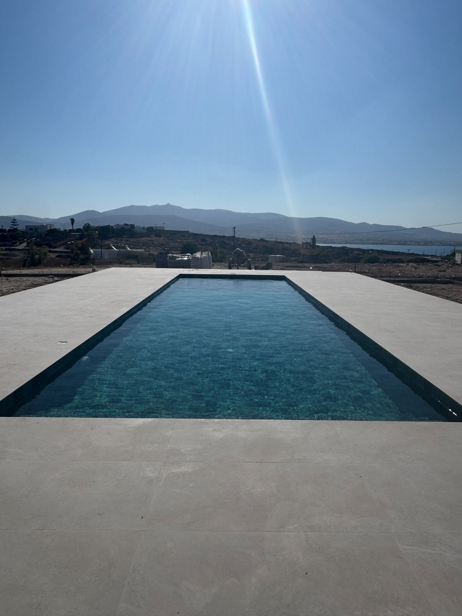 Swimming pool with sea view — Antiparos Houses
